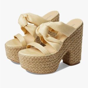 Stuart Weitzman Women's 145mm Playa So High Knot Platform Slides - Sandals